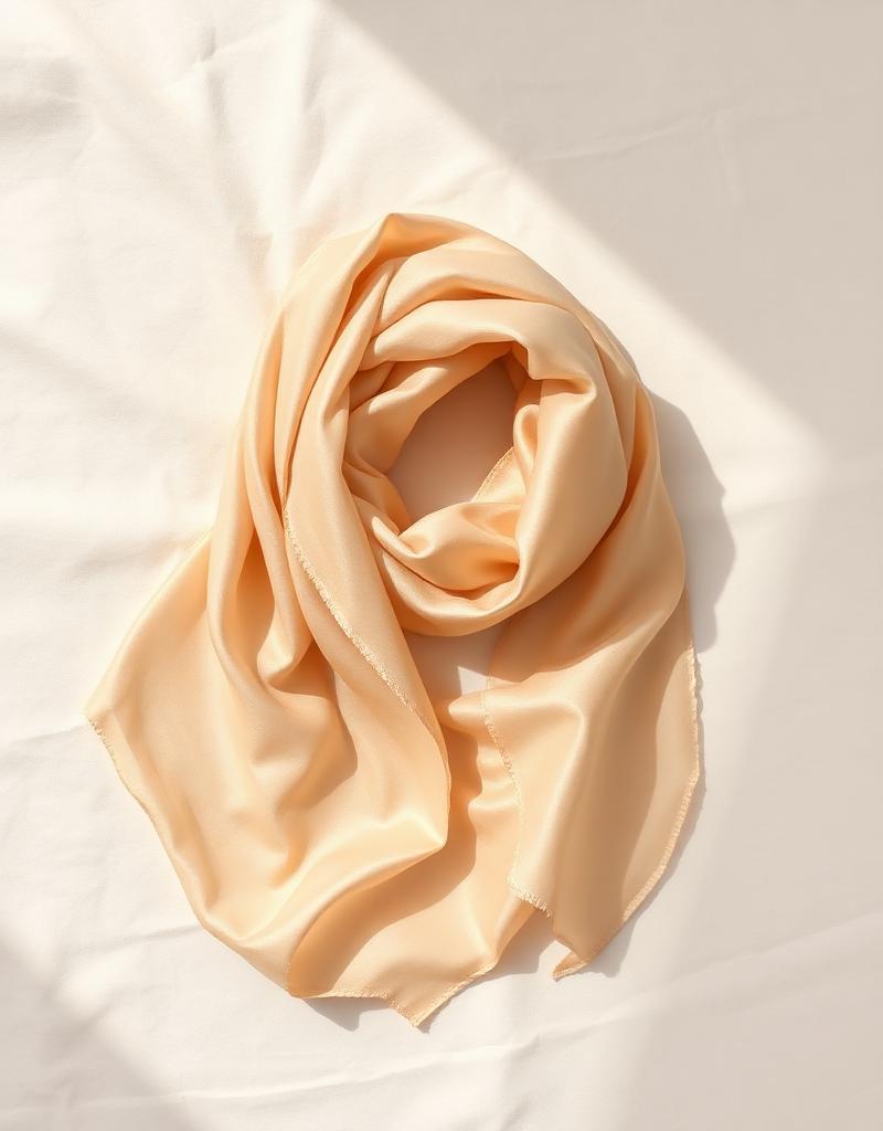 Champagne silk scarf